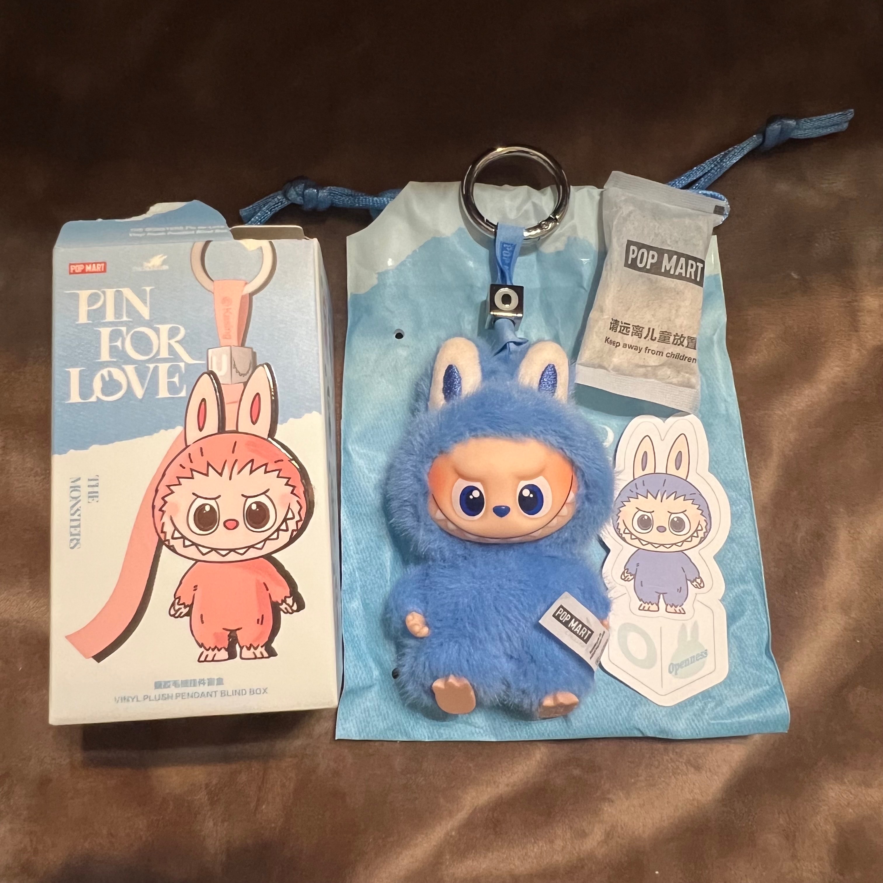 POP MART THE MONSTERS (LABUBU) Pin for Love Series-Vinyl Plush Pendant (N-Z) O