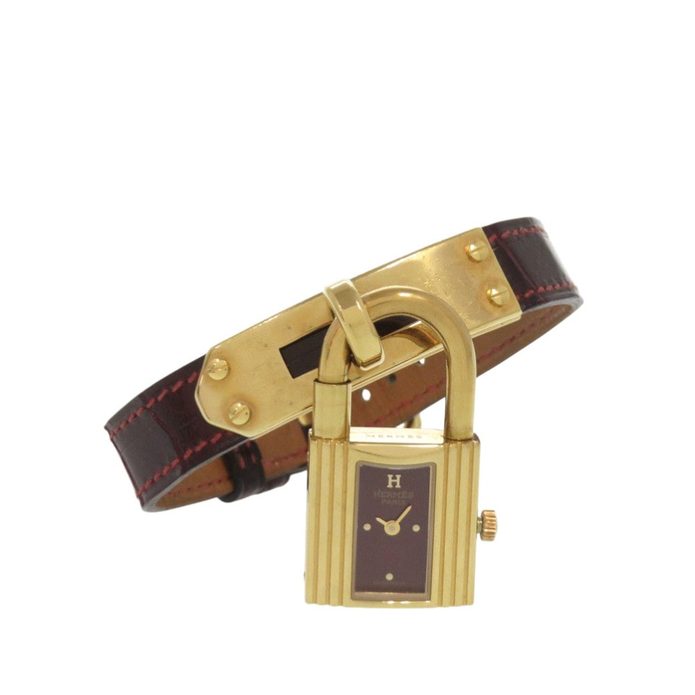 エルメス  ケリーウォッチ  クオーツ ステンレススチール アリゲ