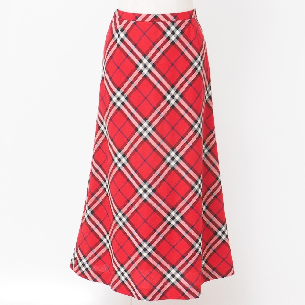■美品■BURBERRY バーバリー ロングスカート サイズ36 チェック フレア Aライン ロングスカート ブランド古着【中古】20251011/RA6314