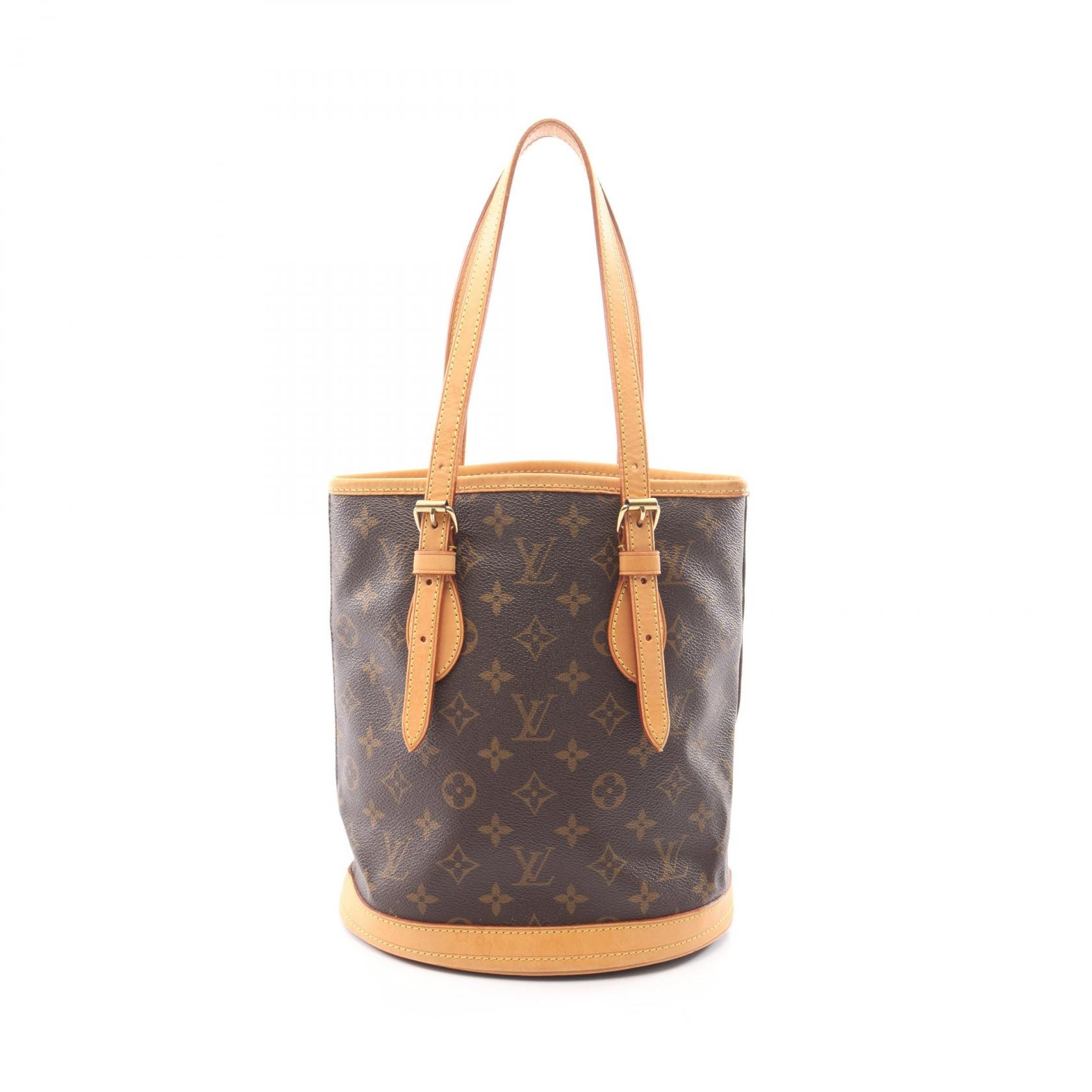 ルイ・ヴィトン LOUIS VUITTON バケットPM ハンドバッグ バッグ PVCコーティングキャンバス レザー モノグラム レディース ブラウン系 M42238 【中古】