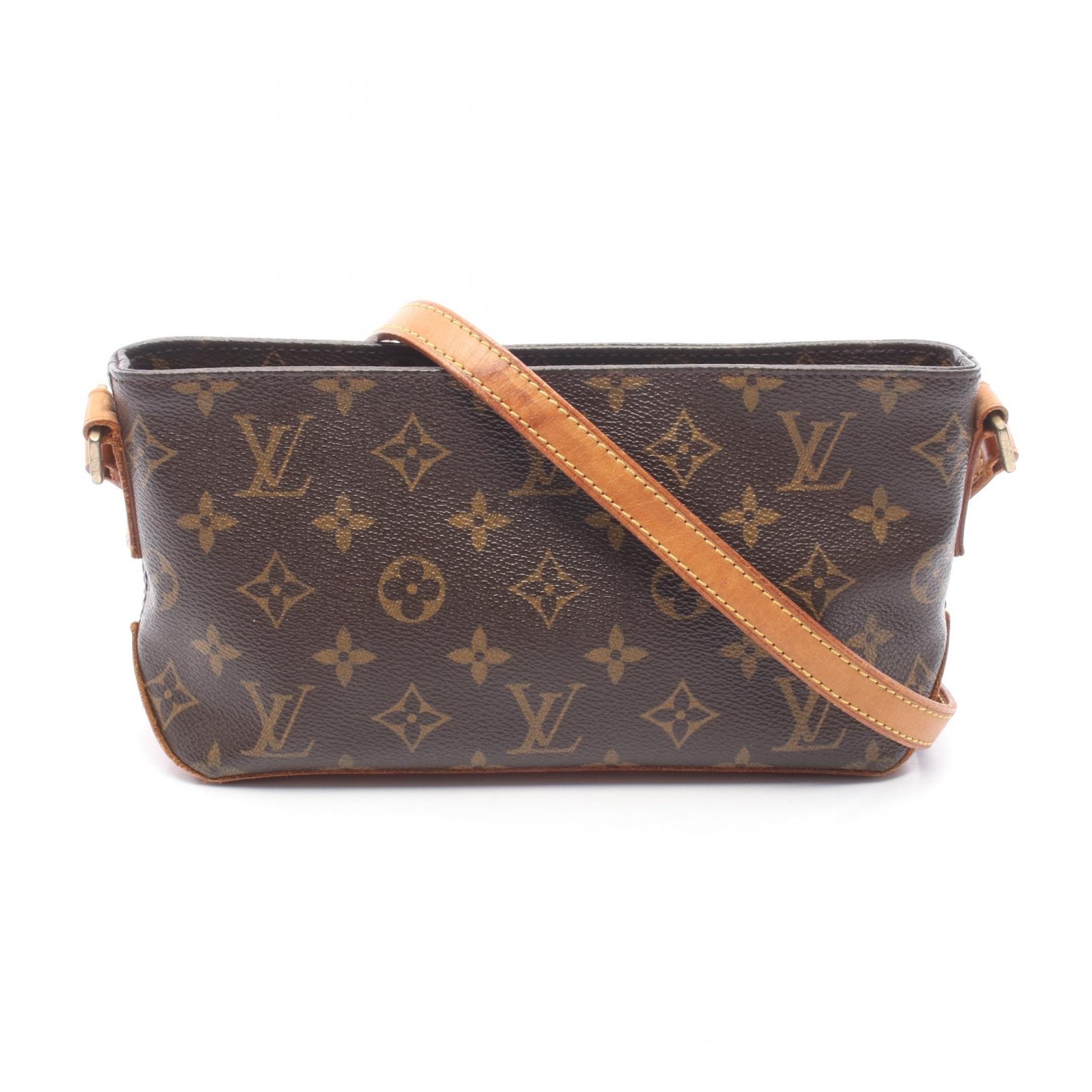 ルイ・ヴィトン LOUIS VUITTON トロター モノグラム ショルダーバッグ バッグ PVCコーティングキャンバス レザー レディース ブラウン系 M51240 【中古】