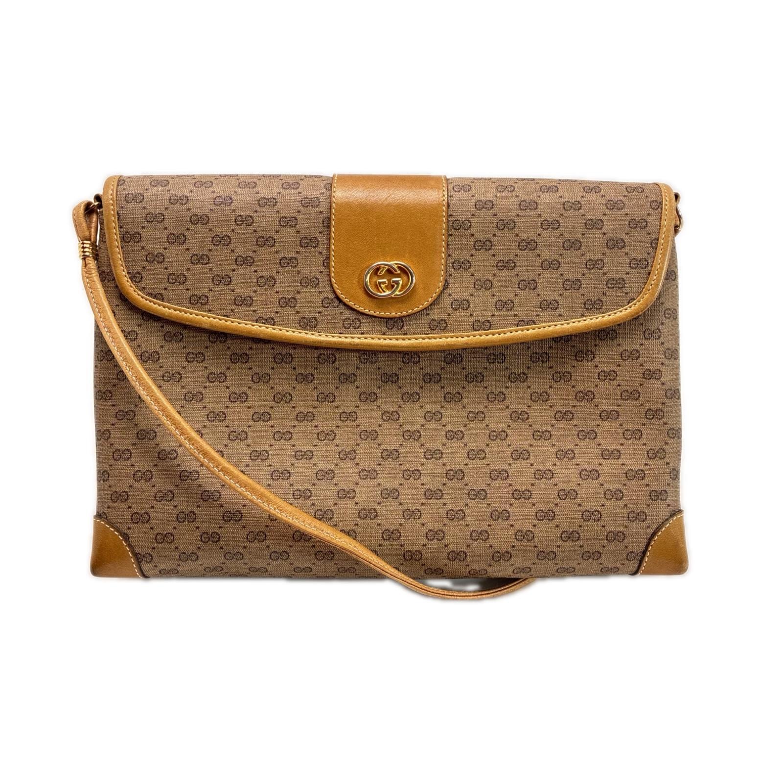 GUCCI グッチ ショルダーバッグ マイクロGG レザー 14.001.5364 ベージュ レディース ゴールド金具