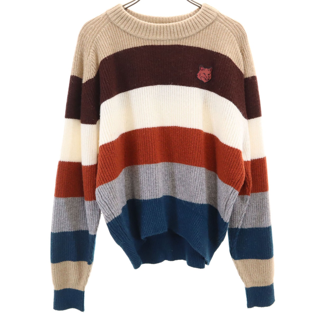 MAISON KITSUNE メゾンキツネ ボーダー柄 長袖 セーター XS マルチ ニット