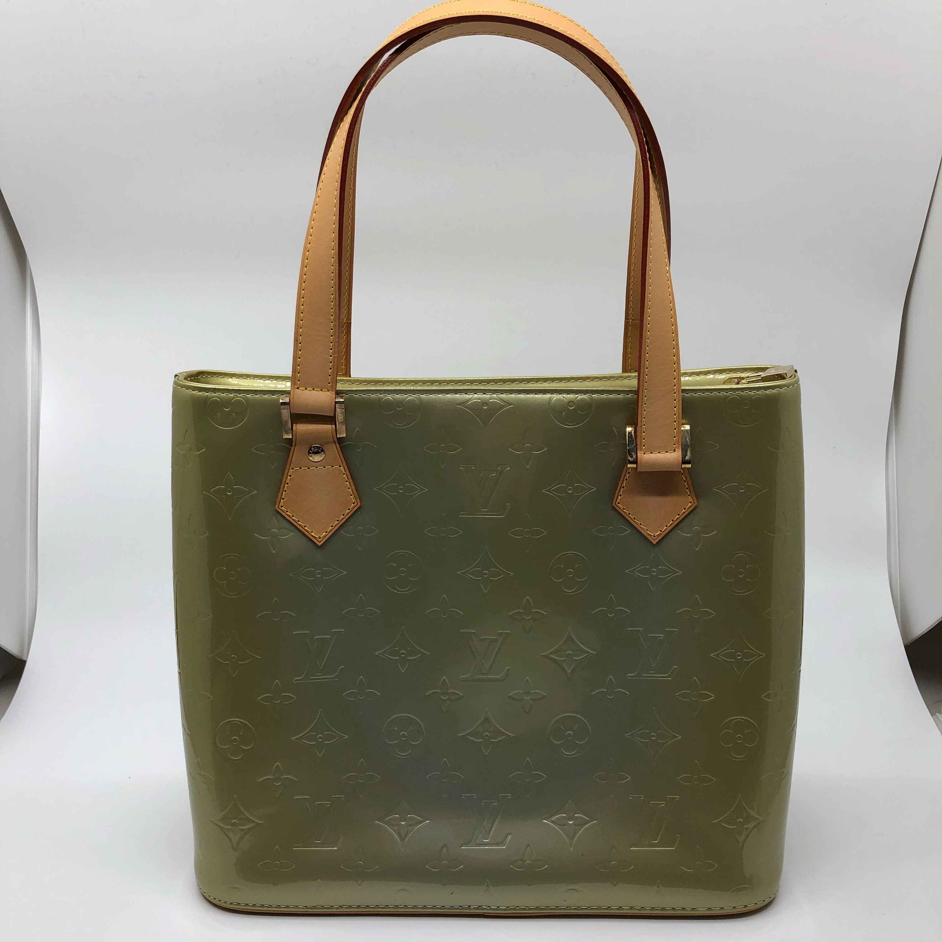 Louis Vuitton Houston Monogram Vernis "Lime Yellow"