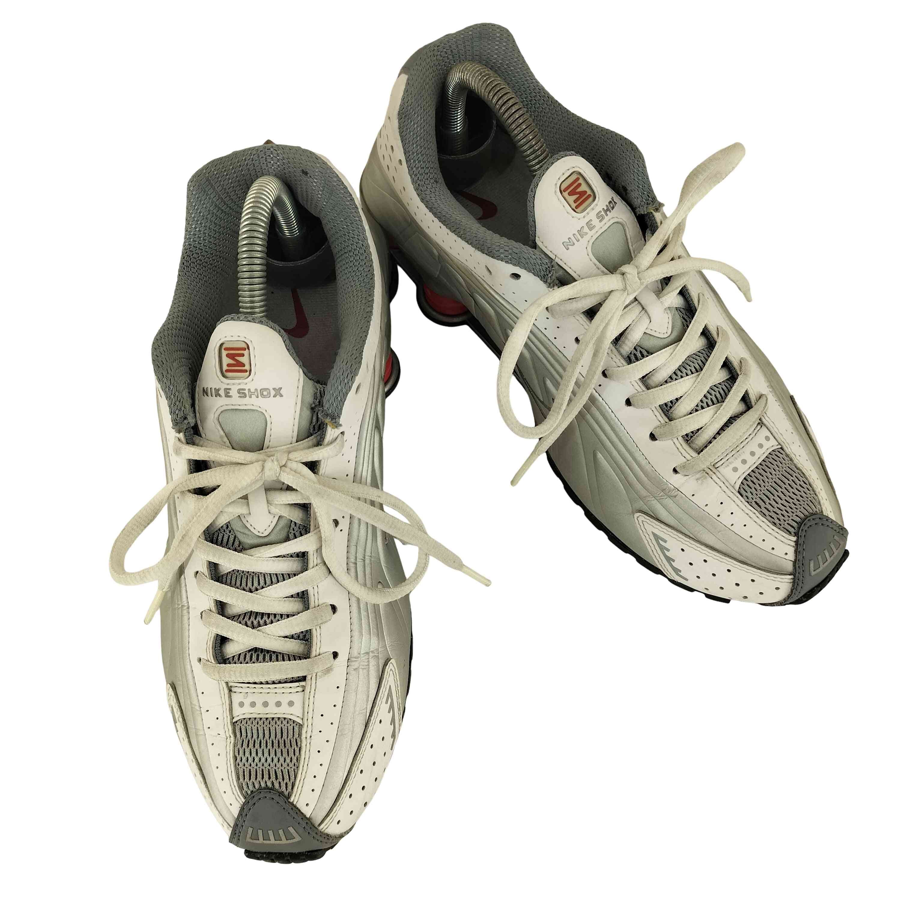 Shox R4 OG Metallic Silver Comet Red【1142222772200】