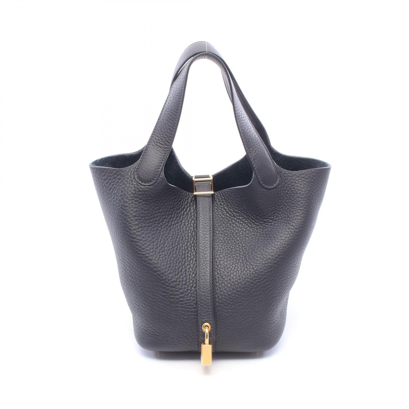 エルメス HERMES ピコタンロックPM キャバン ハンドバッグ バッグ トリヨンクレマンス トリヨンクレマンス レディース ネイビー系 【中古】