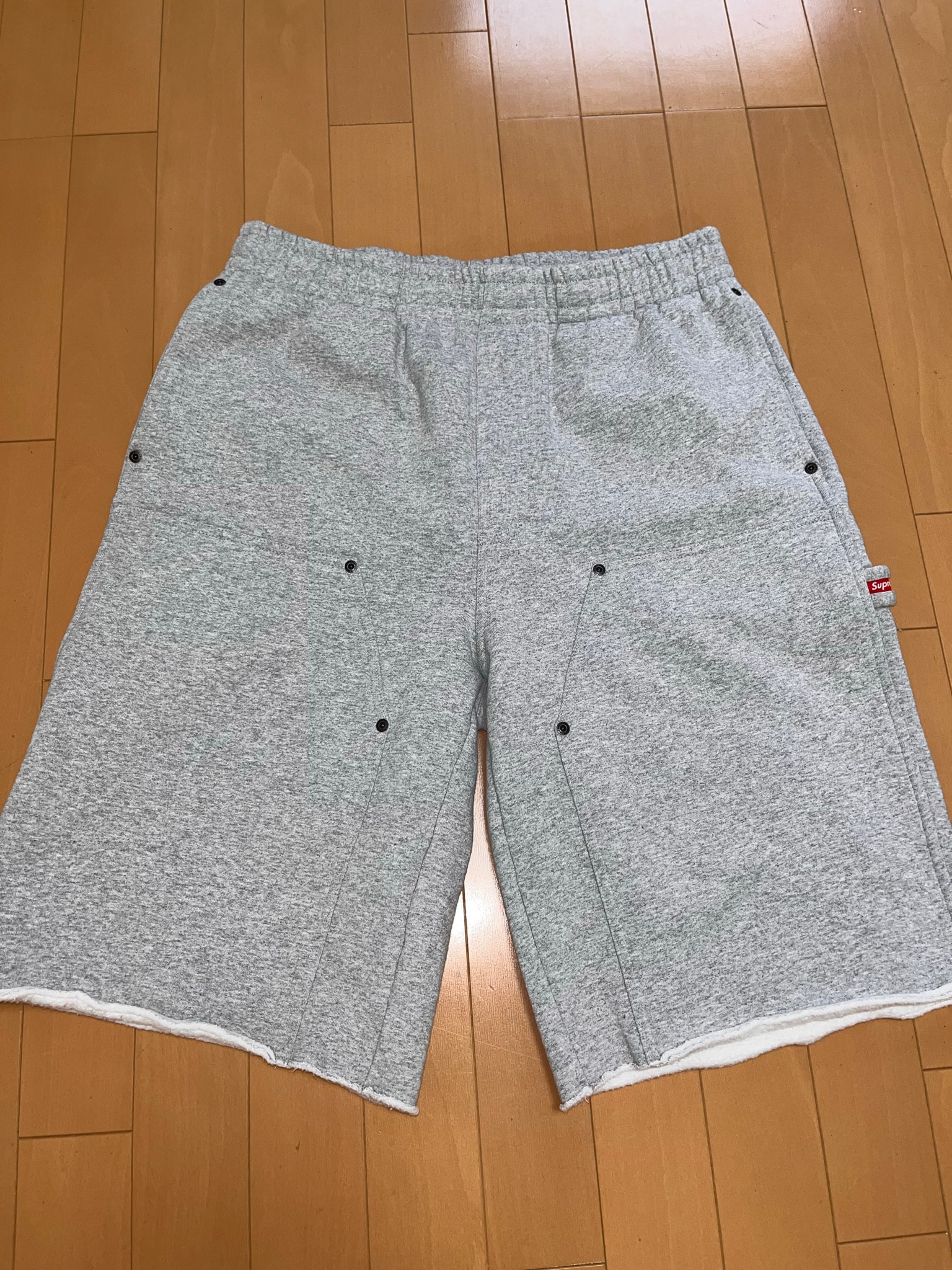 Supreme Double Knee Painter Sweatshort "Heather Grey"