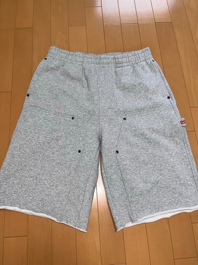 Supreme Double Knee Painter Sweatshort "Heather Grey"