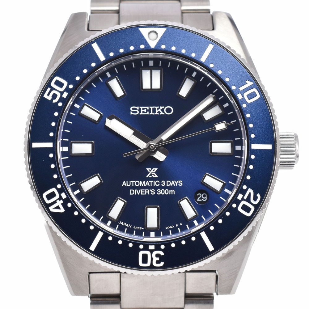 セイコー SEIKO SBDC195/6R55-00G0 プロスペックス ダイバースキューバ デイト ブルー 自動巻き メンズ 美品 腕時計 G#149928