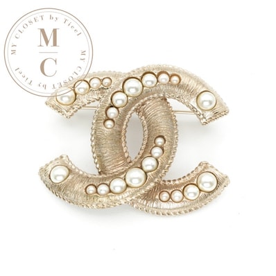 シャネル CHANEL ブローチ コサージュ ゴールド ココマーク