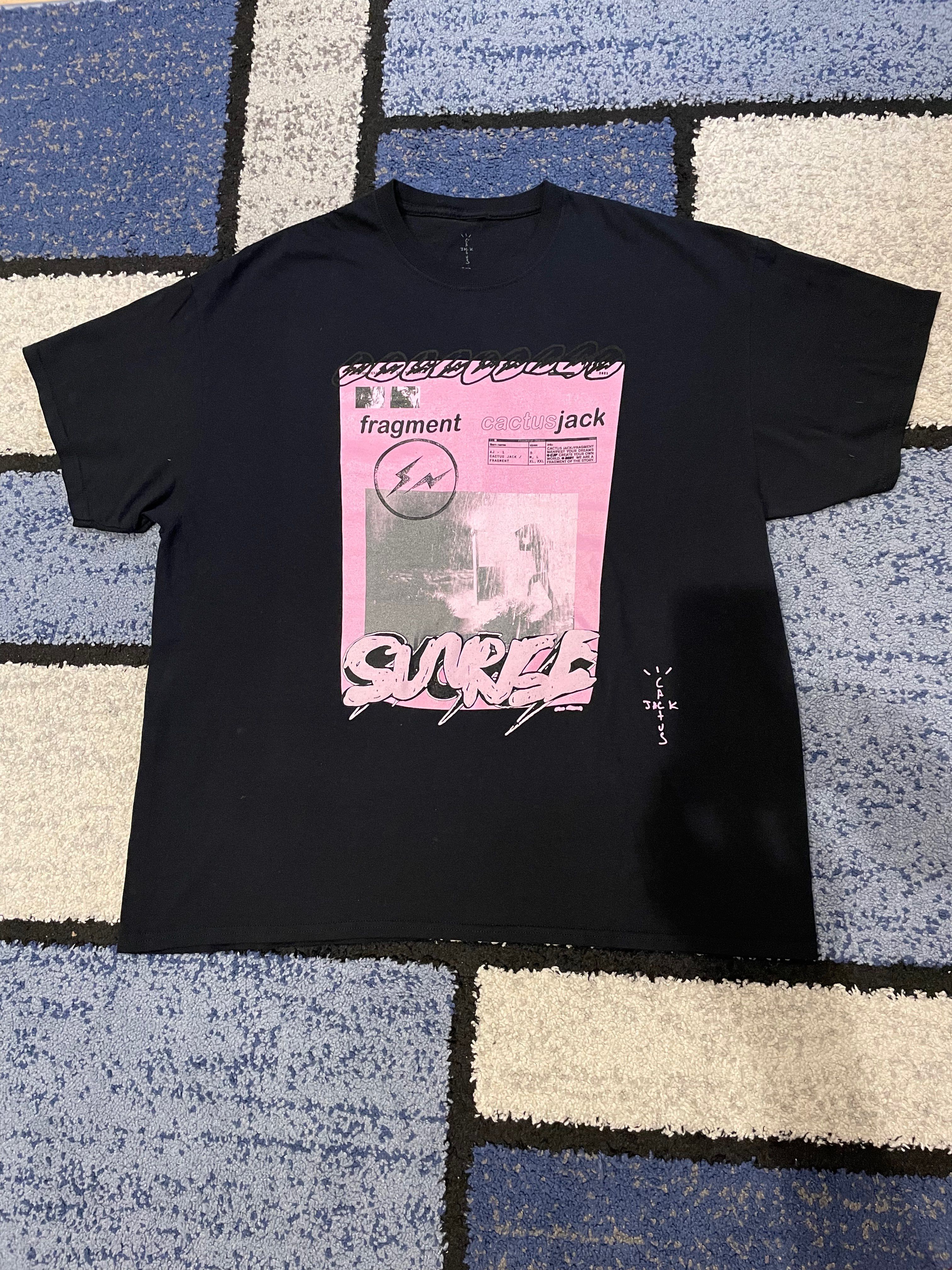 Travis Scott Cactus Jack For Fragment Pink Sunrise Tee "Black"