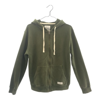 SATURDAYS SURF NYC サタデーズサーフニューヨーク グリーン ホワイト コットン パーカー フーディー 505104 【中古】