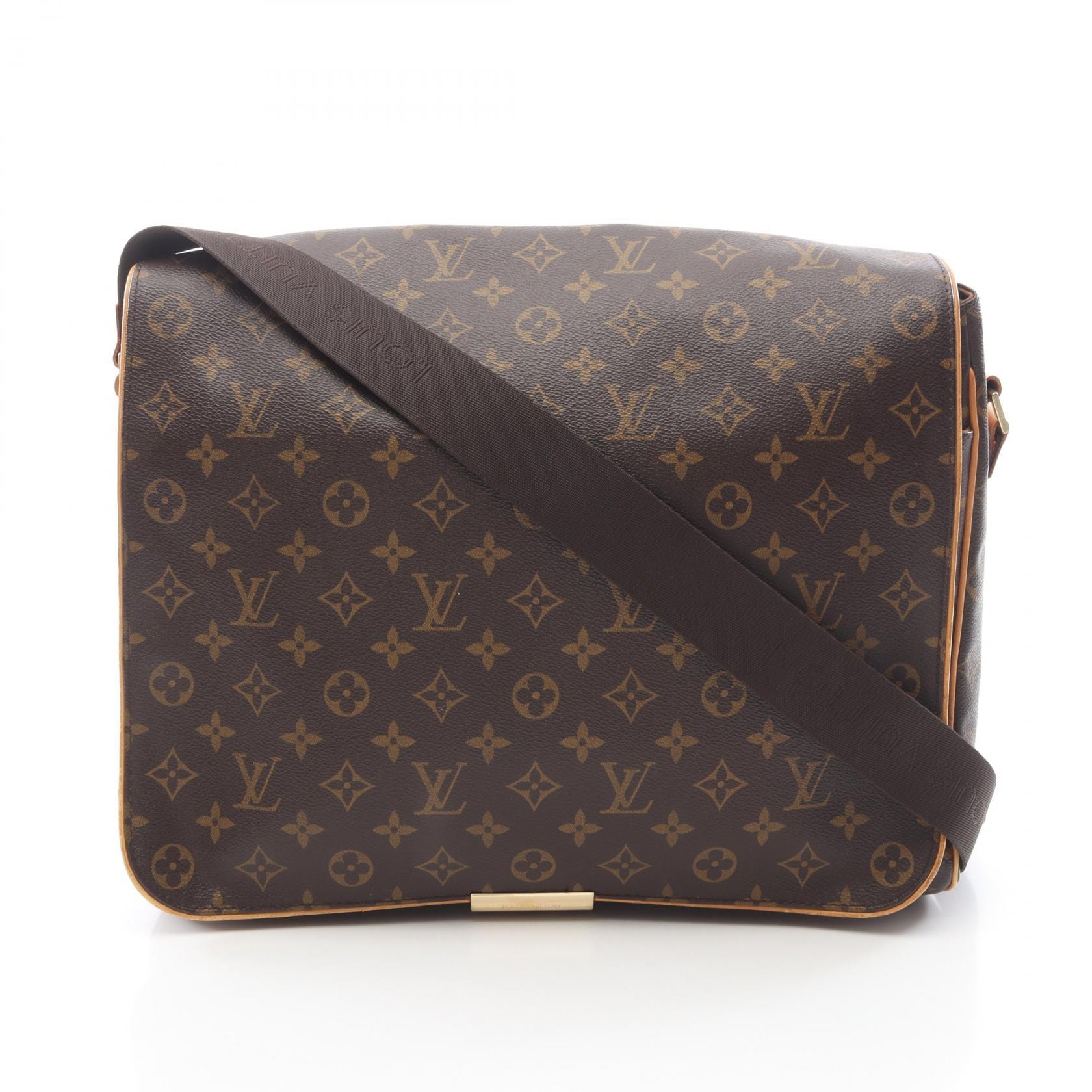 ルイ・ヴィトン LOUIS VUITTON アベス ショルダーバッグ バッグ PVCコーティングキャンバス レザー モノグラム メンズ レディース ブラウン系 M45257 【中古】
