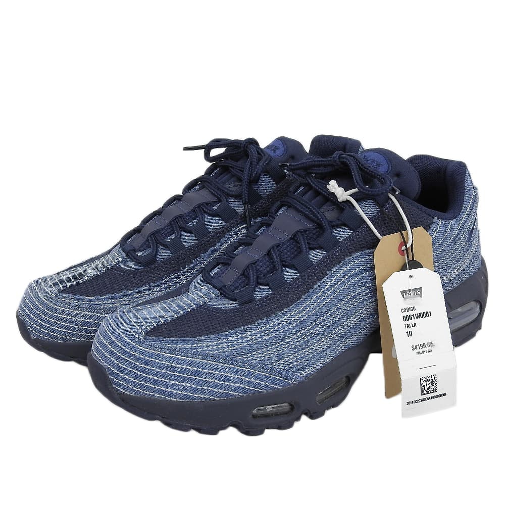 ナイキ 新品同様 ×リーバイス Air Max 95 OG スニーカー シューズ メンズ デニム ブルー 28cm HM4743-400 28