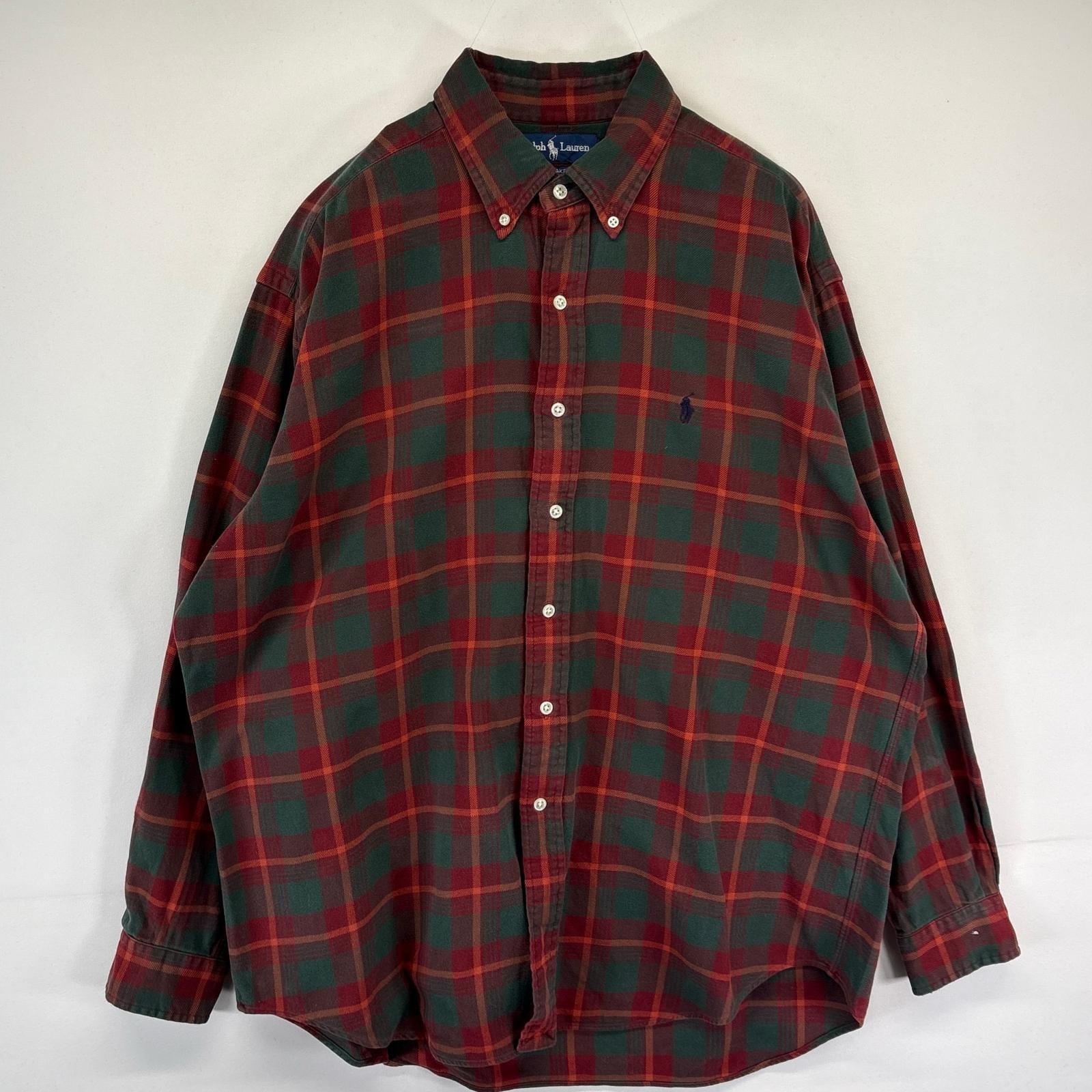 古着 ラルフローレン RALPH LAUREN 長袖シャツ ネルシャツ チェック柄 BLAKE ワンポイントロゴ L マルチカラー メンズ