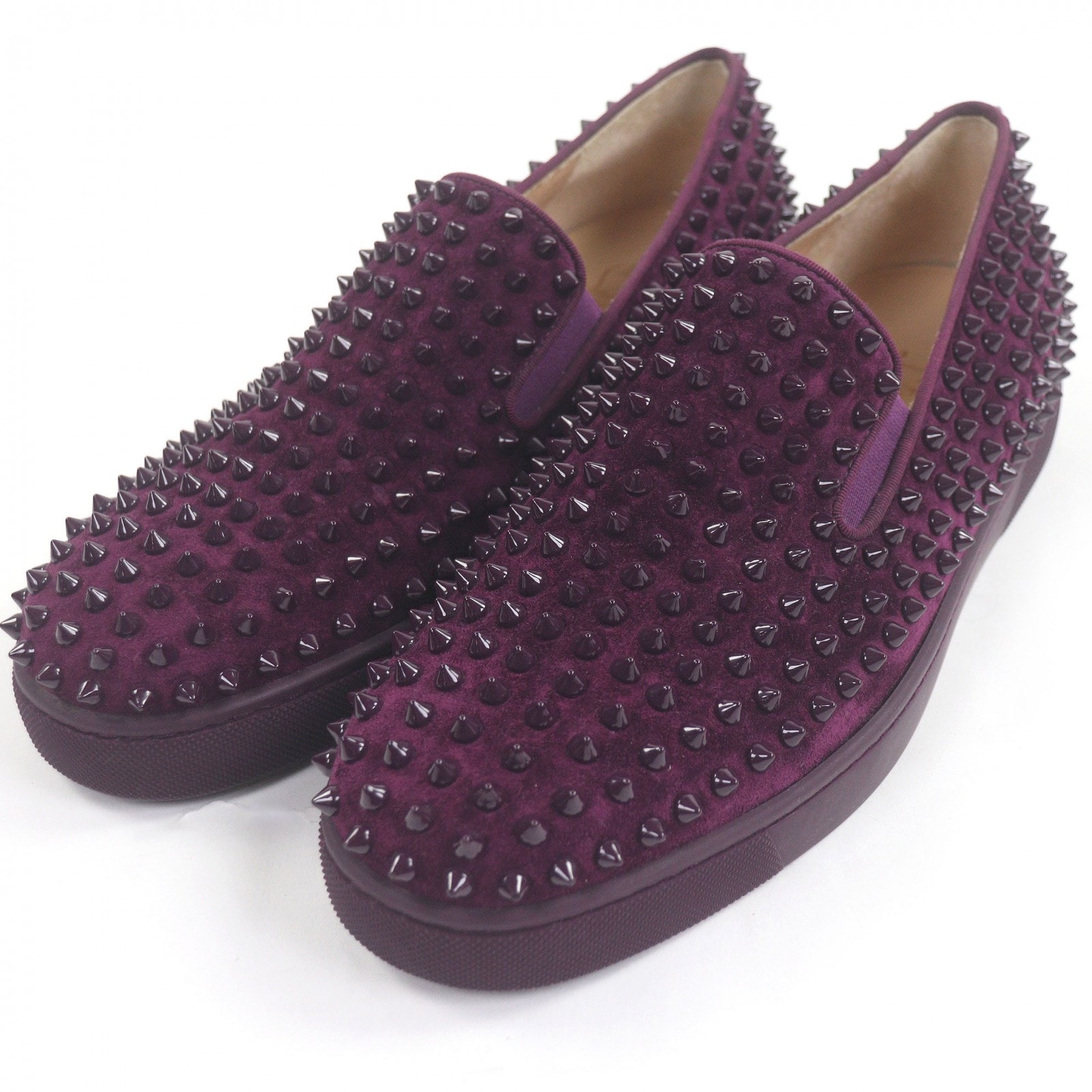 美品 クリスチャンルブタン スリッポン Roller Boat Flat