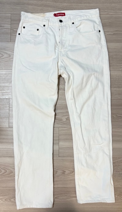 supreme シュプリーム ホワイトデニム ストレートパンツ30