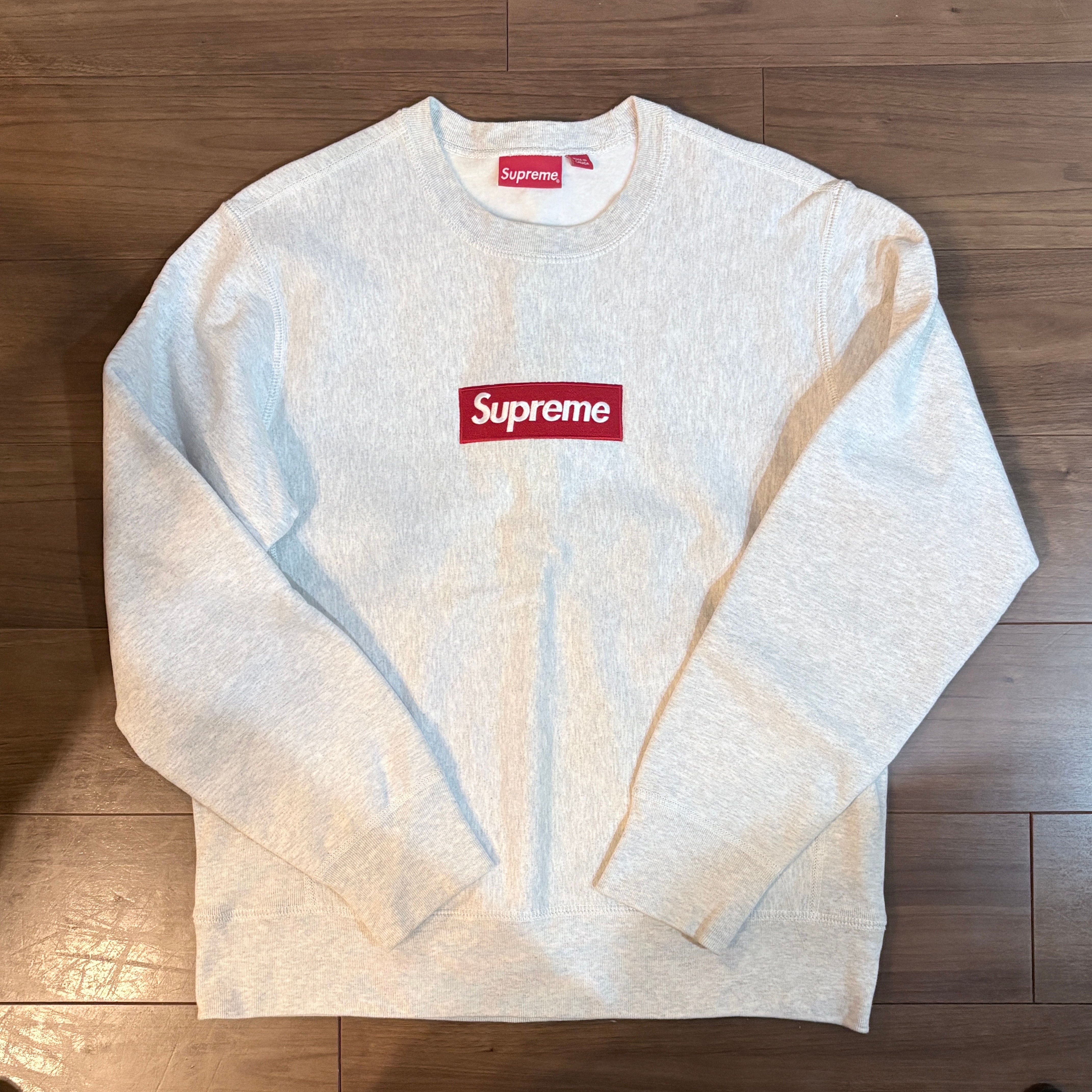 Supreme Box Logo Crewneck Sweatshirt "Ash Grey" (18FW)
