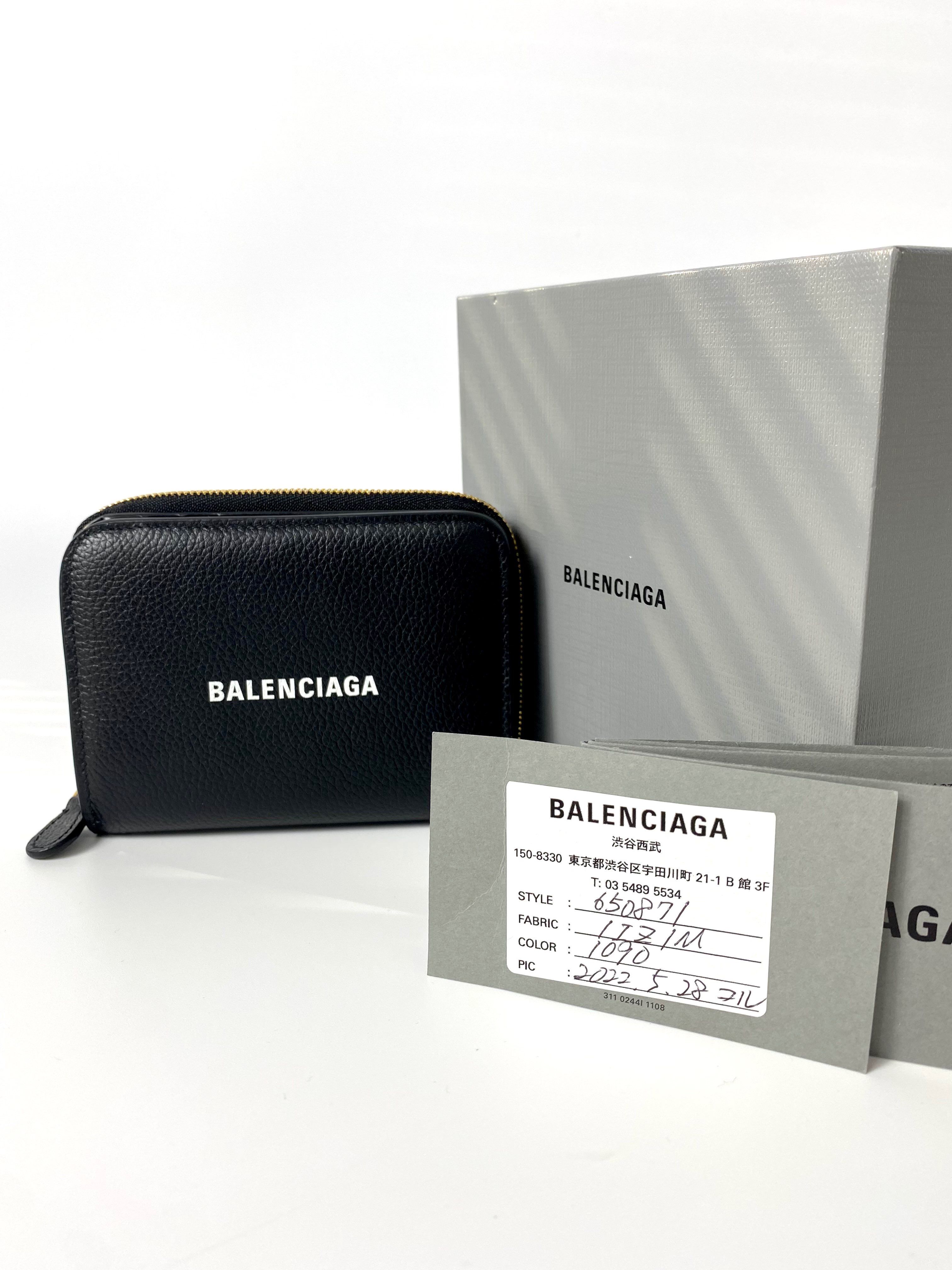 BALENCIAGA Cash Bilfold Compact Wallet ”Black”