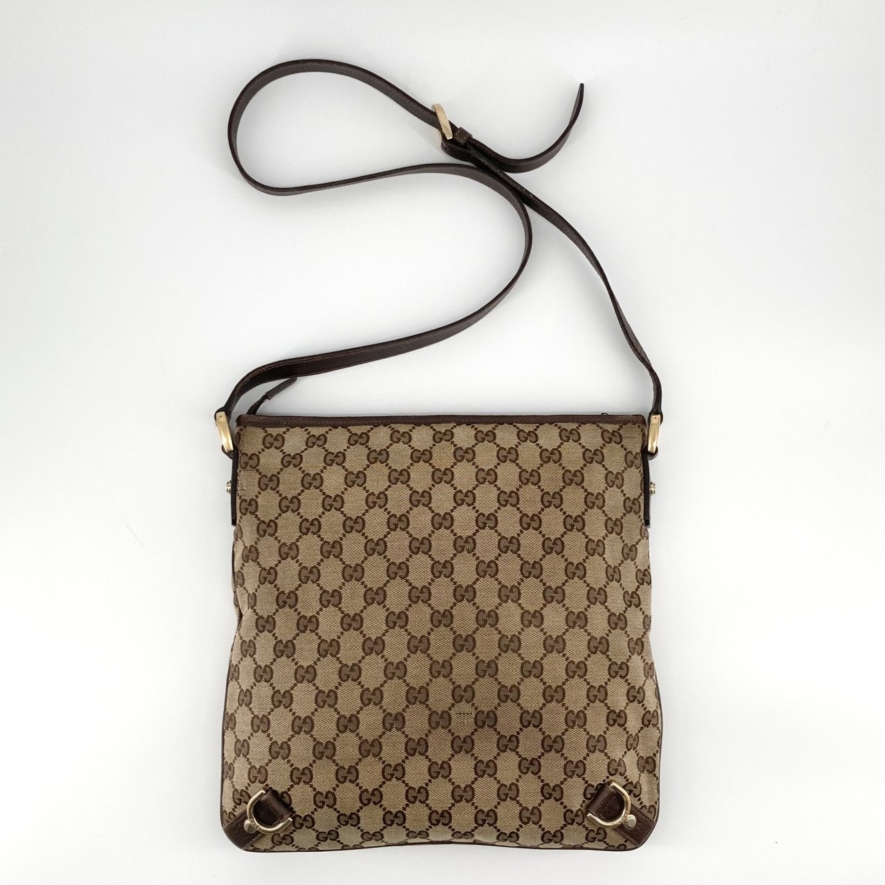 C (やや傷や汚れあり)】GUCCI（グッチ） GGキャンバス アビー レザー