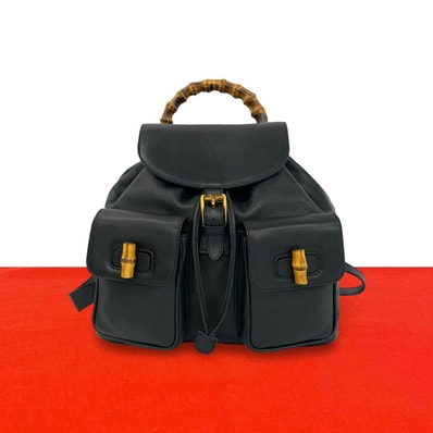 GUCCI グッチ バンブー レザー リュックサック ブラック
28827
