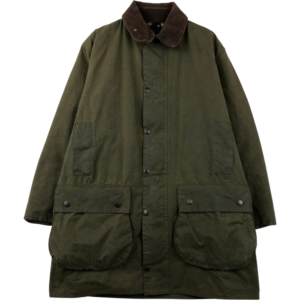 古着 90年代 バブアー Barbour BORDER ボーダー 旧3ワラント ワックスコットン オイルドジャケット 英国製 C40 メンズM相当 ヴィンテージ/eaa614843
