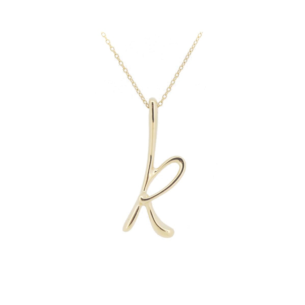 ティファニー イニシャルK ネックレス K18YG(18金 イエローゴールド)