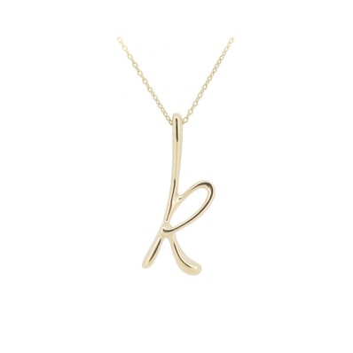ティファニー イニシャルK ネックレス K18YG(18金 イエローゴールド)