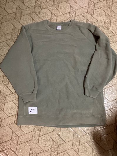 Wtaps ACADEMY / CREW NECK / COTTON. CHAMPION. REVERSE WEAVE "Olive Drab" (672)