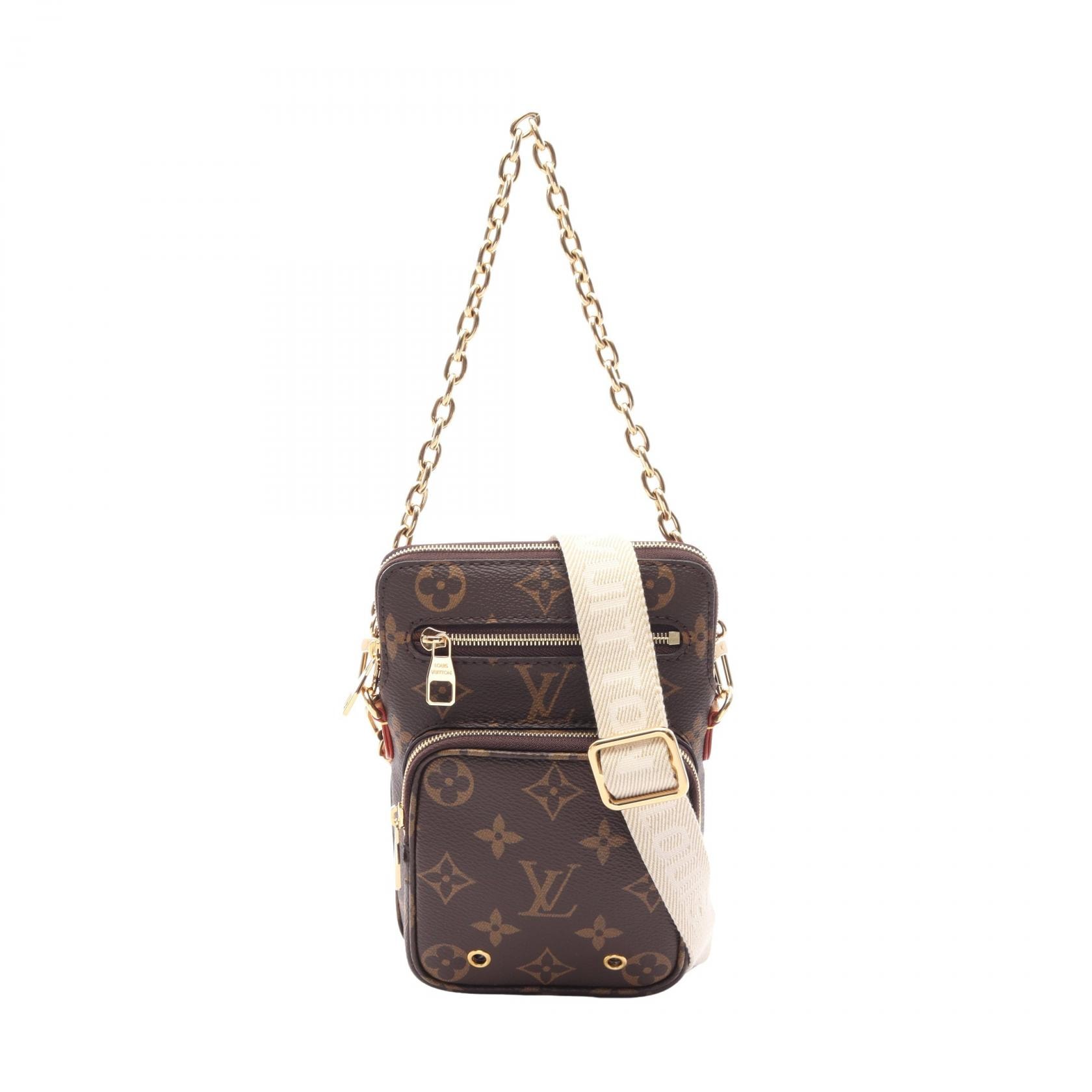 ルイ・ヴィトン LOUIS VUITTON ユーティリティ クロスボディ モノグラム 2WAY ハンドバッグ バッグ PVCコーティングキャンバス レザー モノグラム レディース ブラウン系 M80746 【中古】