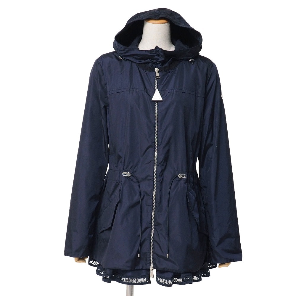 ■美品■MONCLER モンクレール LOTY GIUBBOTTO ナイロンジャケット サイズ4 ペプラム フーデッド カットワーク ブルゾン ブランド古着【中古】20260501/RA8921