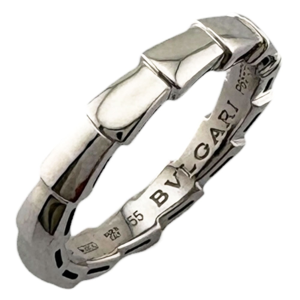 ブルガリ セルペンティ ヴァイパー リング 指輪 14.5号 18金 K18ホワイトゴールド レディース BVLGARI  中古