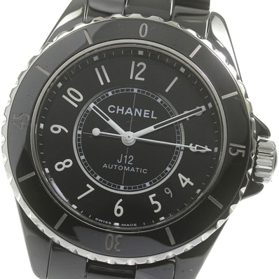 シャネル J12 黒セラミック デイト H5697 メンズ 【中古】