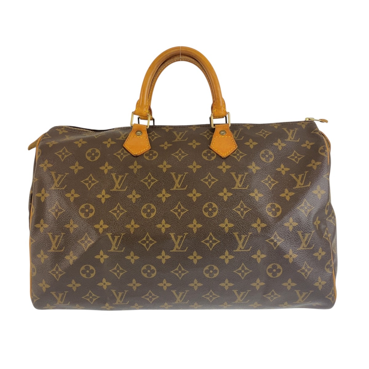 LOUIS VUITTON ルイヴィトン モノグラム スピーディ40 ブラウン PVC レザー/ ハンドバッグ ミニボストンバッグ 1-0295778 【中古】