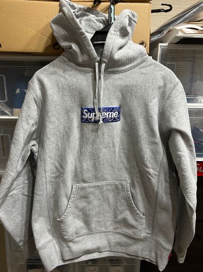 Supreme Bandana Box Logo Hooded Sweatshirt "Grey"