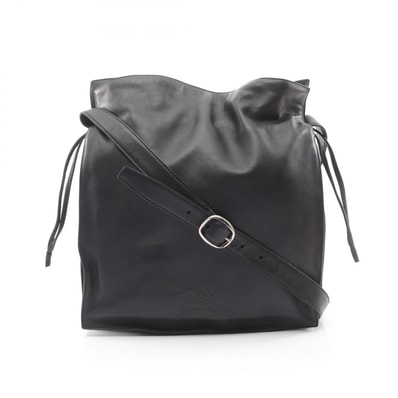 ロエベ LOEWE フラメンコ ショルダーバッグ バッグ レザー レディース ブラック系 390.82.008 【中古】