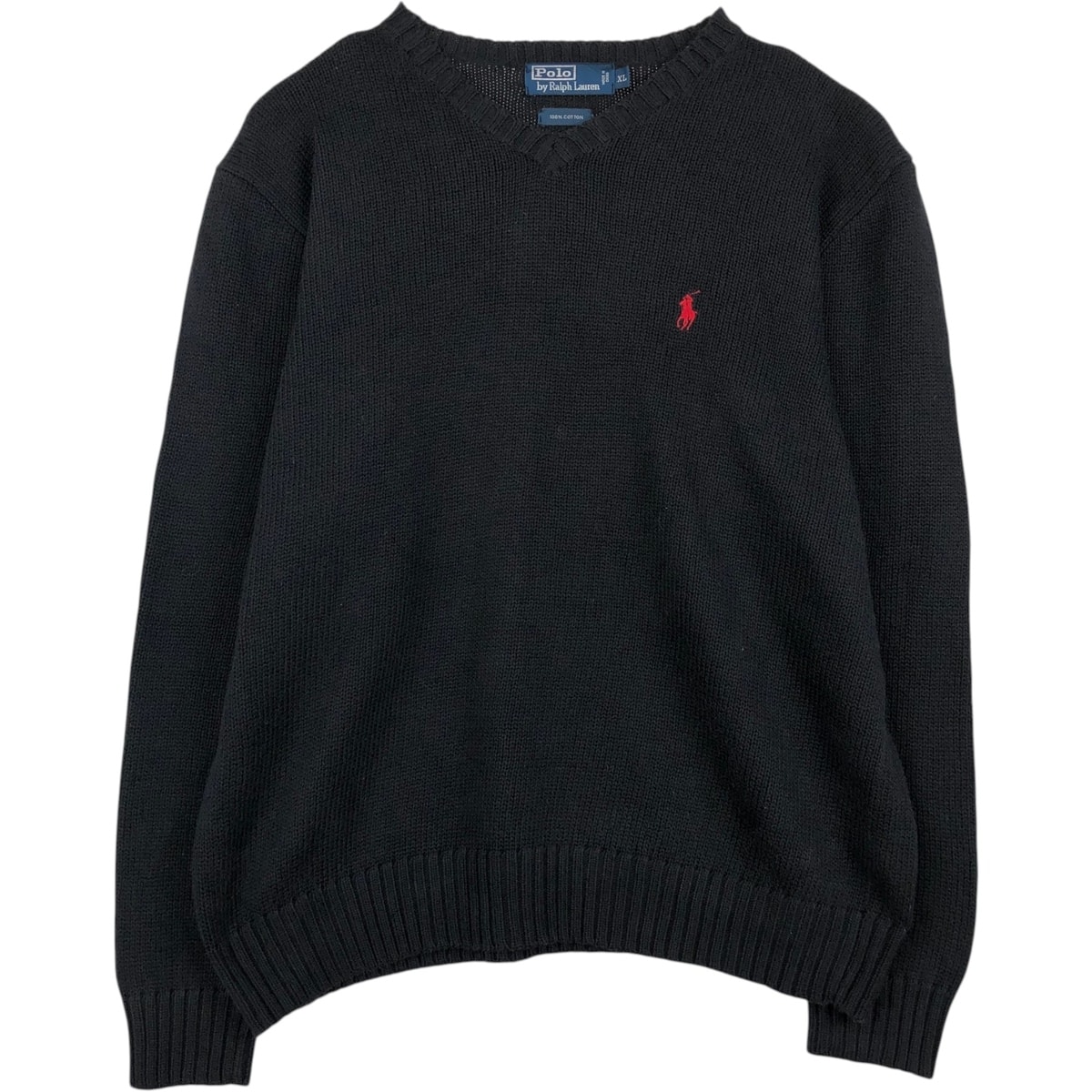古着 ラルフローレン Ralph Lauren POLO by Ralph Lauren Vネック コットンニットセーター メンズXL相当/eaa637276