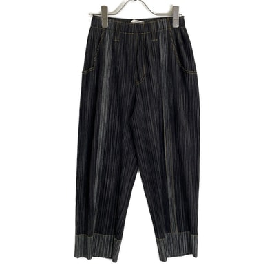 プリーツプリーズ PP91-JF422 ブラック デニム転写パンツ 3