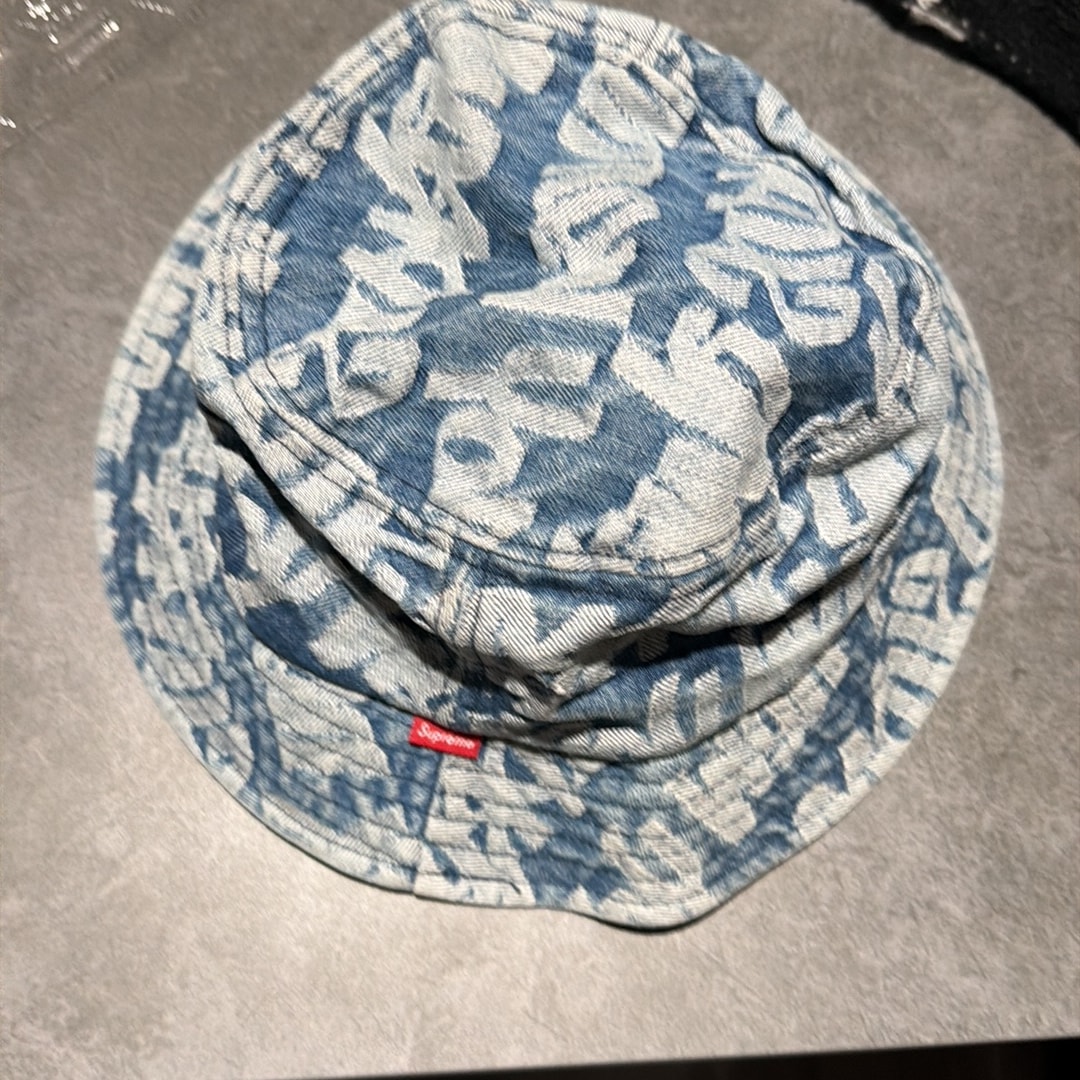 Supreme Fat Tip Jacquard Denim Crusher "Blue"