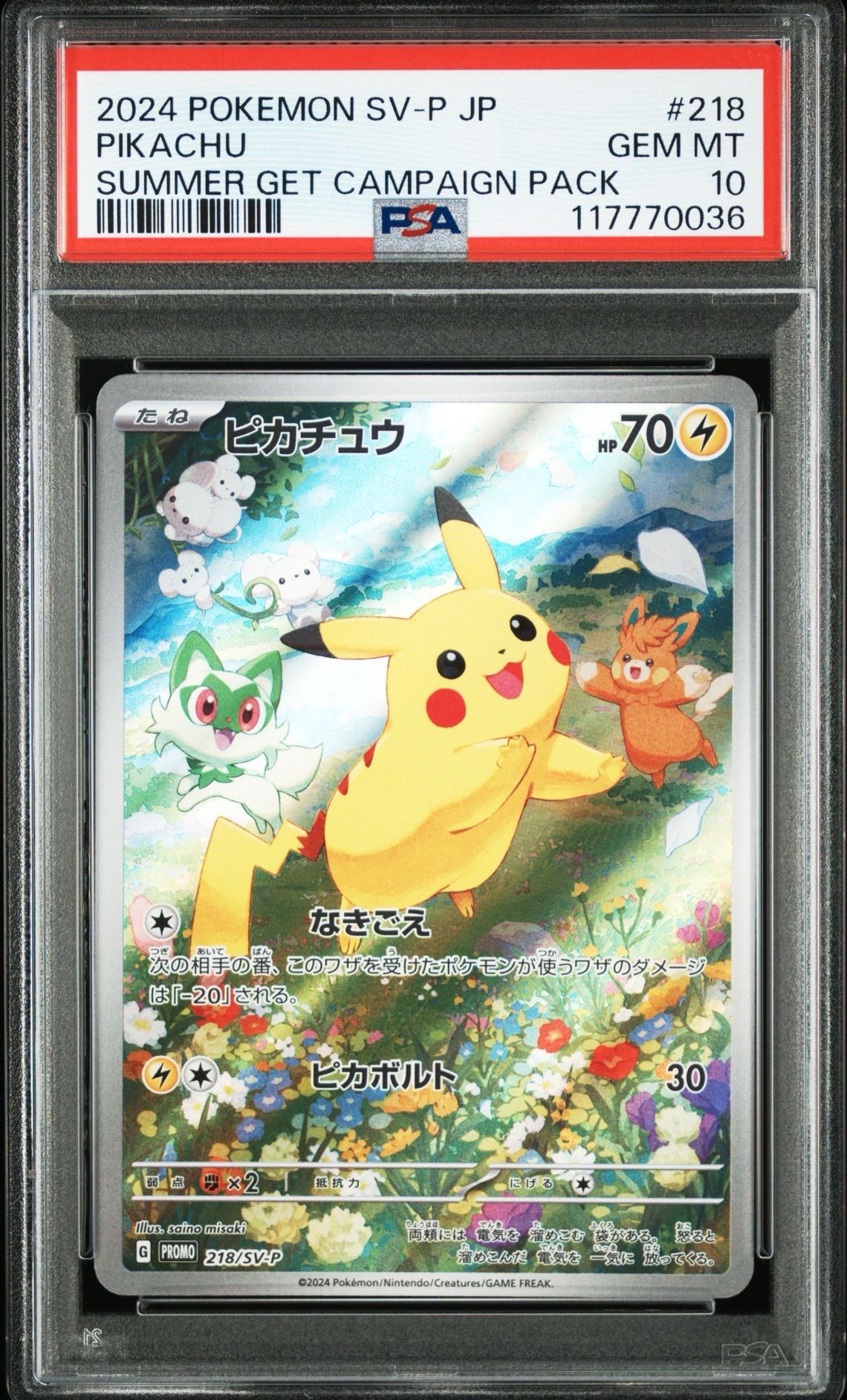 ピカチュウ P [SV-P 218](プロモカードパック「ポケカの夏がキタ!プロモカードGetキャンペーン!」)