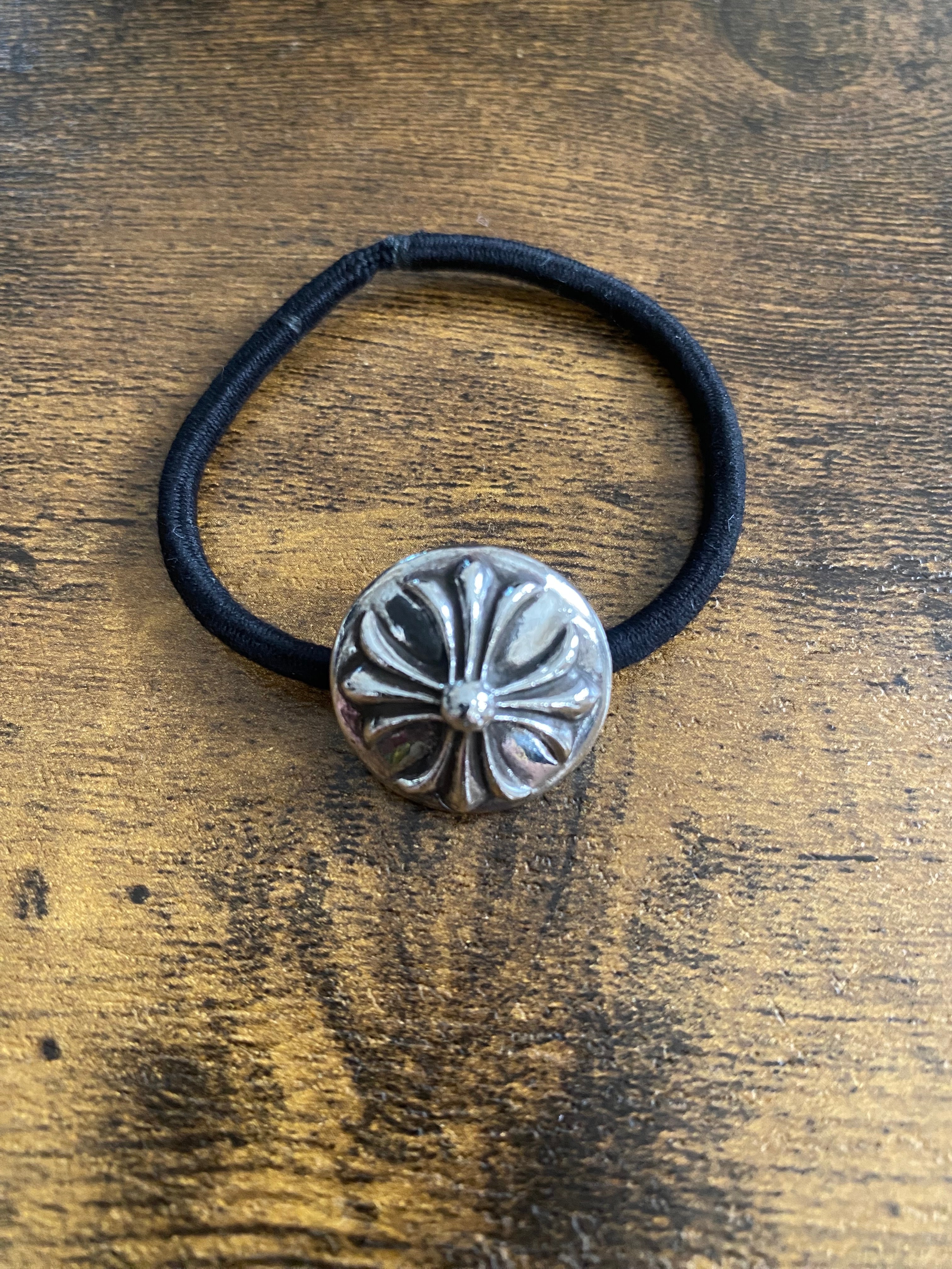 Chrome Hearts Hair Band # 2 Cross Bracelet "Black"