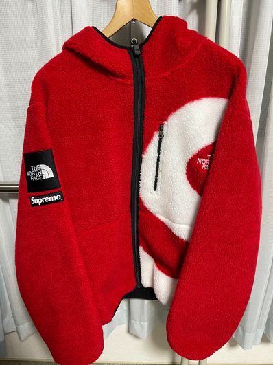 Supreme x The North Face S Logo Hooded Fleece Jacket "Red"