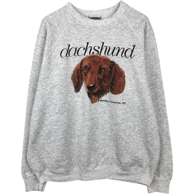 古着 90年代 リー Lee DACHSHUND ダックスフンド 犬柄 アニマル スウェットシャツ トレーナー USA製 メンズXXL相当 ヴィンテージ/eaa647505