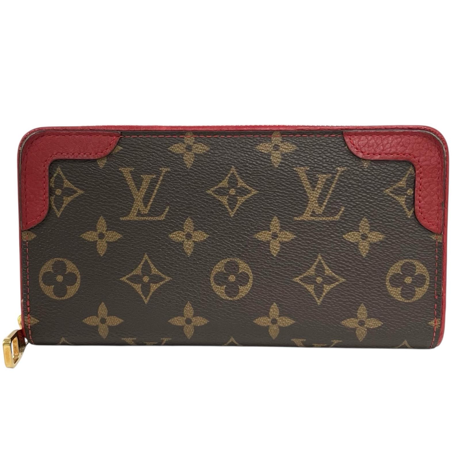美品 LOUIS VUITTON ルイ・ヴィトン ジッピー・ウォレット レティーロ M61854 長財布 モノグラムキャンバス ブラウン レディース【中古】