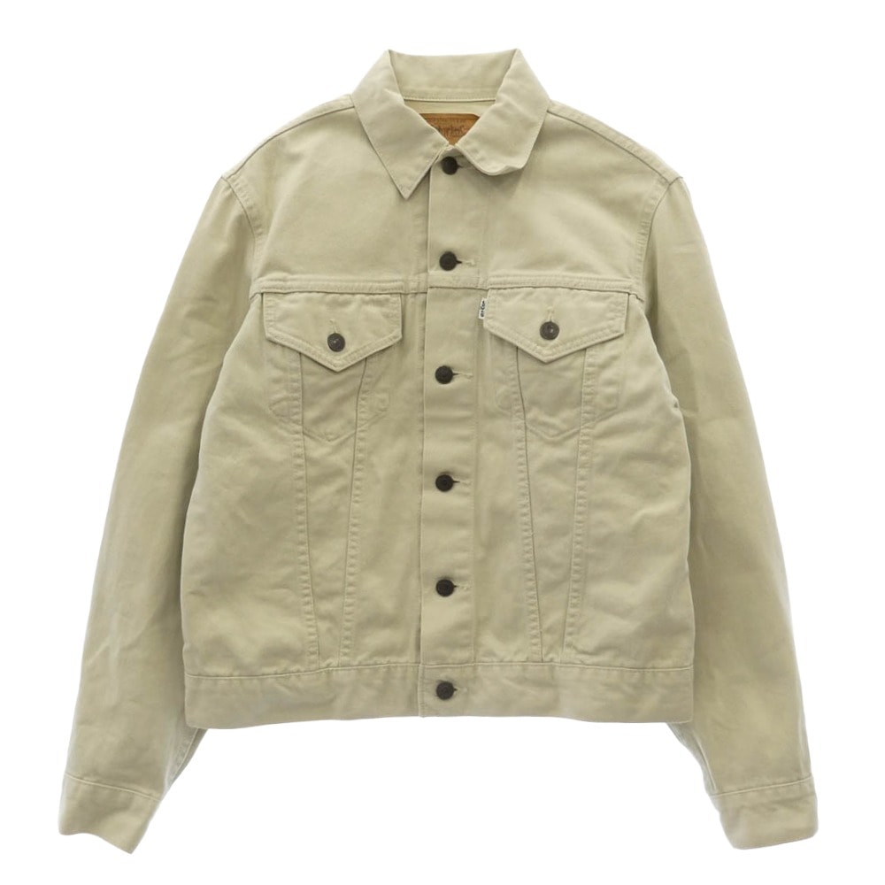 Levi's リーバイス デニムジャケット 70505-10 白タブ スモールe JT934 ボタン裏刻印J30 コットンツイル デニム トラッカージャケット ベージュ系 38【中古】