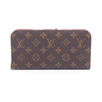 ルイ・ヴィトン LOUIS VUITTON ポルトフォイユ アンソリット モノグラム ルージュ 二つ折り長財布 財布 PVC レディース ブラウン系 M60250 【中古】