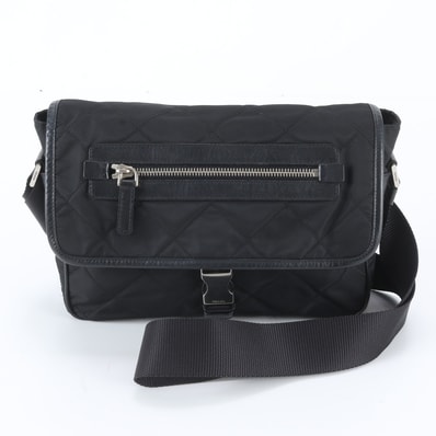 ■極美品 プラダ テスート ナイロンショルダーバッグ レザー×ナイロン