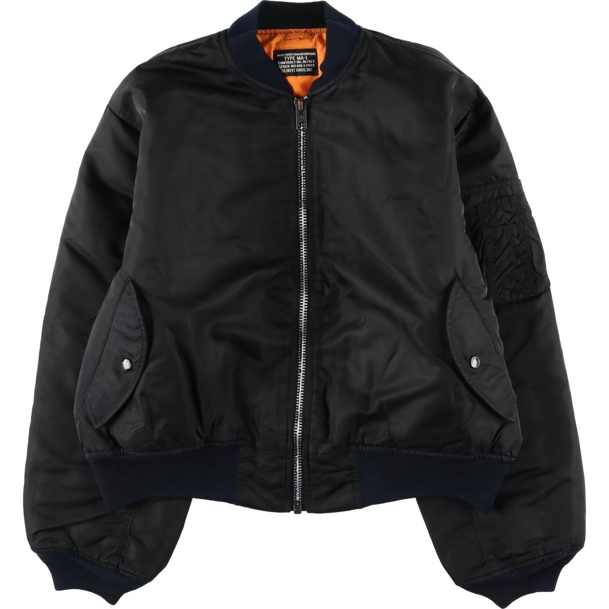 古着 ショット SCHOTT MA-1タイプ 中綿入り ミリタリー フライトジャケット メンズL相当/eaa624473