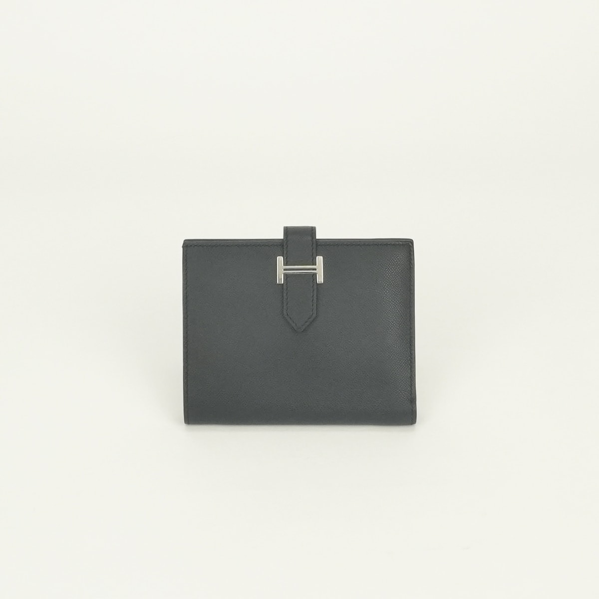 エルメス HERMES ベアンコンパクト 財布 二つ折り財布 ミニ財布 ミニウォレット マダム ノワール Noir ブラック Black 黒 シルバー金具