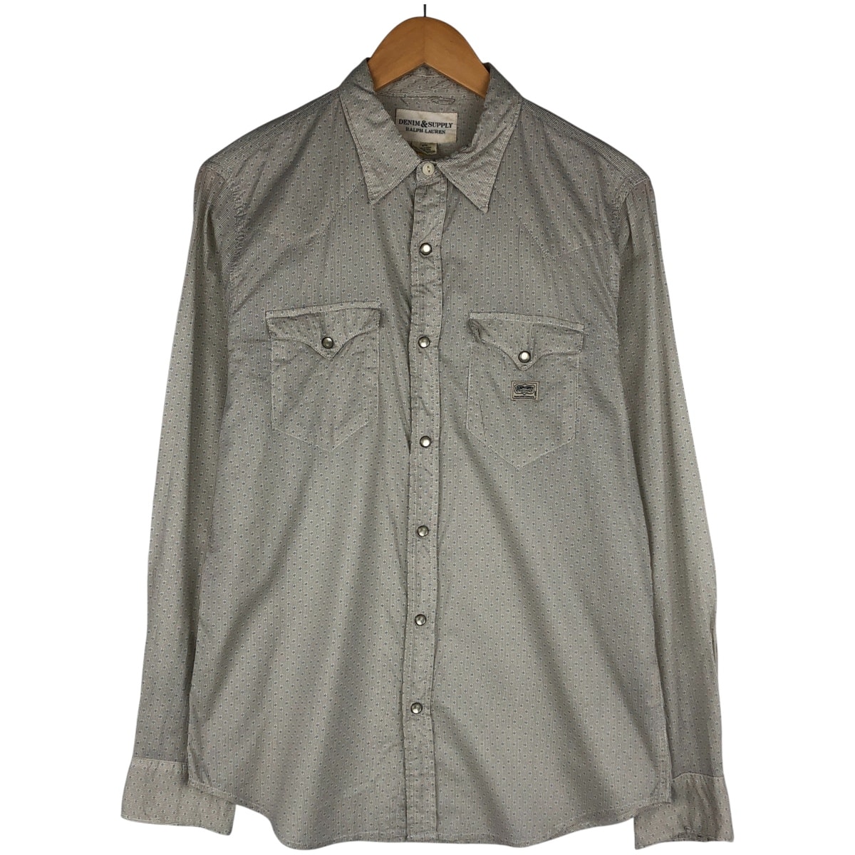 古着 ラルフローレン Ralph Lauren DENIM&SUPPLY デニム&サプライ 総柄 長袖 ウエスタンシャツ メンズM相当/eaa612405